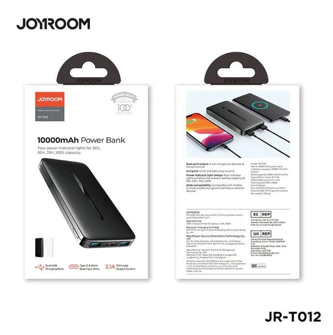 JOYROOM JR-T012 10000mAh USB Dual Ports Power Bank